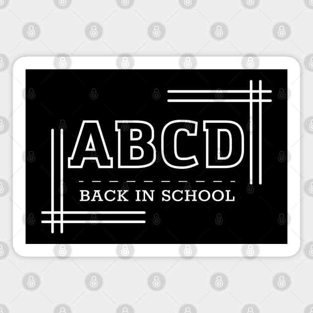 ABCD Back in school Magnet by TrendsCollection